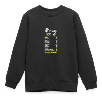 Sternzeichen Fische - Kinder Premium Organic Sweatshirt - Schwarz - Vorne - AI Model Kid Female (0cm)