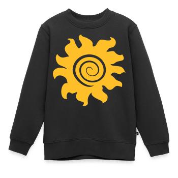 sonne - Kinder Premium Organic Sweatshirt - Schwarz - Vorne - AI Model Kid Female (0cm)