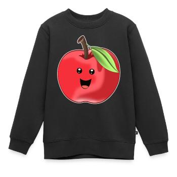 Délicieuse pomme sucrée - design - Sweat Premium enfant bio - noir - Devant - AI Model Kid Female (0cm)