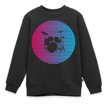 Ich mag die Drums - Kinder Premium Organic Sweatshirt - Schwarz - Vorne - AI Model Kid Female (0cm)