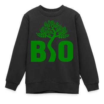 Bio organique - Sweat Premium enfant bio - noir - Devant - AI Model Kid Female (0cm)