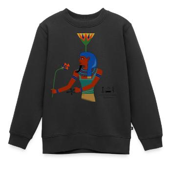 Nefertem I altägyptische Gottheit - Kinder Premium Organic Sweatshirt - Schwarz - Vorne - AI Model Kid Female (0cm)