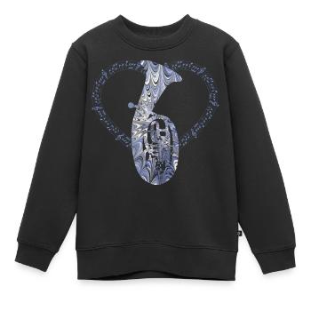 cor ténor e 44 - Sweat Premium enfant bio - noir - Devant - AI Model Kid Female (0cm)