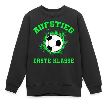 Schulanfang Fußball Kind Erstklässler - Kinder Premium Organic Sweatshirt - Schwarz - Vorne - AI Model Kid Female (0cm)