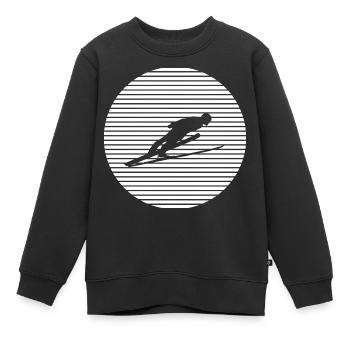 Saut à ski - Sweat Premium enfant bio - noir - Devant - AI Model Kid Female (0cm)