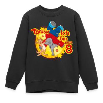 Benjamin Blümchen Ich Bin Jetzt 8 - Kinder Premium Organic Sweatshirt - Schwarz - Vorne - AI Model Kid Female (0cm)