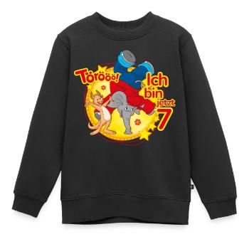 Benjamin Blümchen Ich Bin Jetzt 7 - Kinder Premium Organic Sweatshirt - Schwarz - Vorne - AI Model Kid Female (0cm)