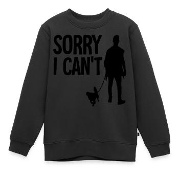 Hund gassi lustiger spruch - Kinder Premium Organic Sweatshirt - Schwarz - Vorne - AI Model Kid Female (0cm)