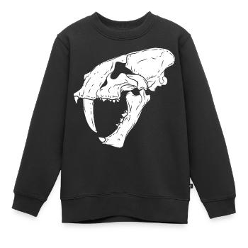 Plus à dents de sabre - Sweat Premium enfant bio - noir - Devant - AI Model Kid Female (0cm)
