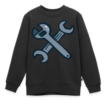 Outil de bricolage - Sweat Premium enfant bio - noir - Devant - AI Model Kid Female (0cm)