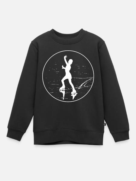 Eiskunstläuferin - Eiskunstlauf - Eiskunstlaufen - Kinder Premium Organic Sweatshirt - Schwarz