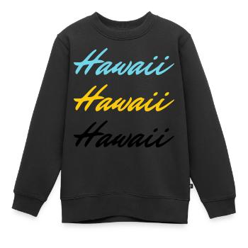 Hawaii farbig - Kinder Premium Organic Sweatshirt - Schwarz - Vorne - AI Model Kid Female (0cm)