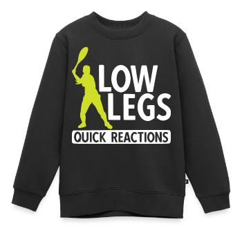 Tennisplatz Spruch Für Tennis - Kinder Premium Organic Sweatshirt - Schwarz - Vorne - AI Model Kid Female (0cm)