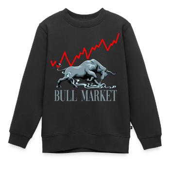 Bullen Markt Aktien Investieren Reichtum - Kinder Premium Organic Sweatshirt - Schwarz - Vorne - AI Model Kid Female (0cm)