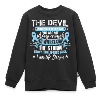 Darmkrebs-Krieger - Kinder Premium Organic Sweatshirt - Schwarz - Vorne - AI Model Kid Female (0cm)