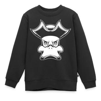 Duck pirate evil - Kids Premium Organic Sweatshirt - black - Front - AI Model Kid Female (0cm)