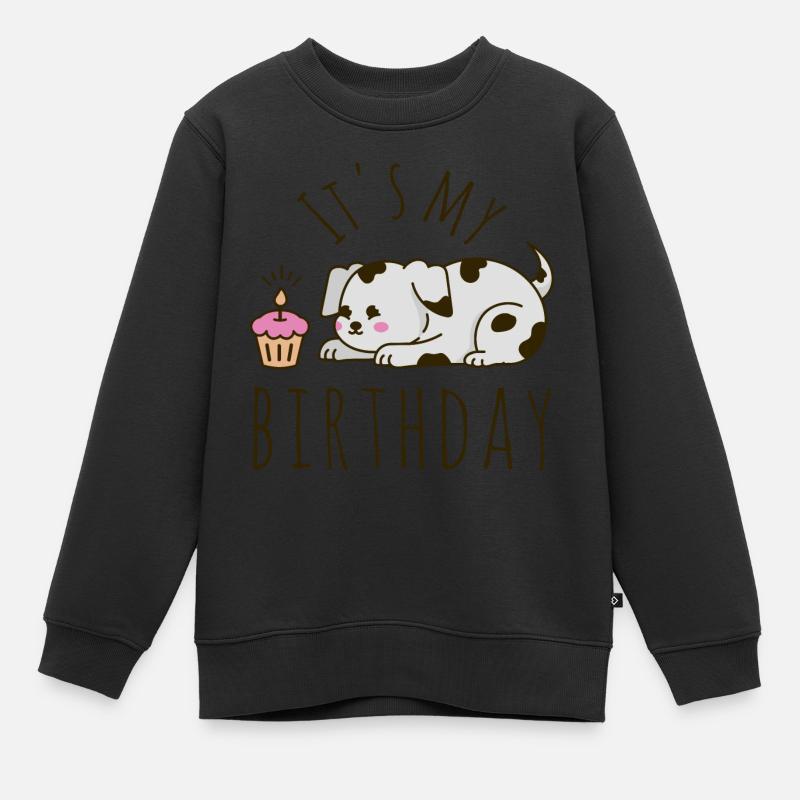 C’est mon chien d’anniversaire - Sweat Premium enfant bio - noir
