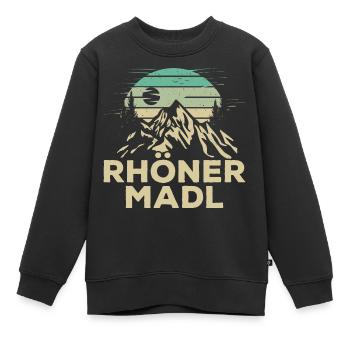 Rhöner Madl - Region Rhön Gebirge - Kinder Premium Organic Sweatshirt - Schwarz - Vorne - AI Model Kid Female (0cm)