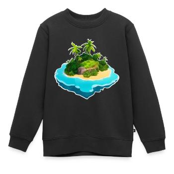 Insel in den Tropen - Kinder Premium Organic Sweatshirt - Schwarz - Vorne - AI Model Kid Female (0cm)