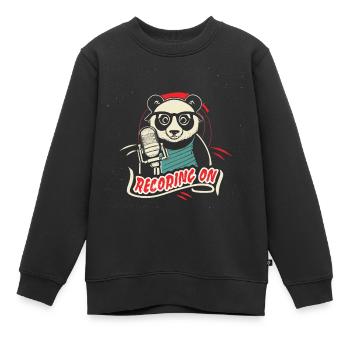 Podcaster - Kinder Premium Organic Sweatshirt - Schwarz - Vorne - AI Model Kid Female (0cm)