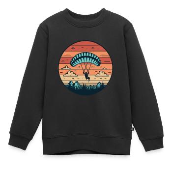 Paragliding - Kinder Premium Organic Sweatshirt - Schwarz - Vorne - AI Model Kid Female (0cm)