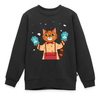 Bäckerei - Kinder Premium Organic Sweatshirt - Schwarz - Vorne - AI Model Kid Female (0cm)