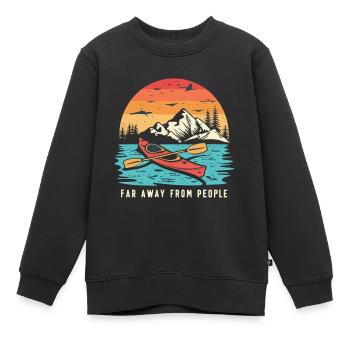 Kajak - Kinder Premium Organic Sweatshirt - Schwarz - Vorne - AI Model Kid Female (0cm)