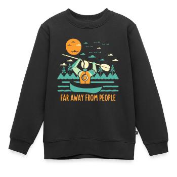 Kanu - Kinder Premium Organic Sweatshirt - Schwarz - Vorne - AI Model Kid Female (0cm)