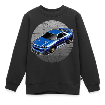 Jdm / Tuning / Turbocharger / Rims / Chiptuning - Kids Premium Organic Sweatshirt - black - Front - AI Model Kid Female (0cm)