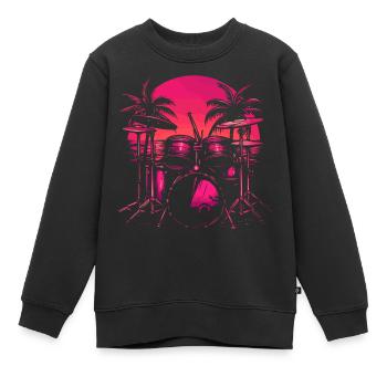 Trapset Retro Style - Kinder Premium Organic Sweatshirt - Schwarz - Vorne - AI Model Kid Female (0cm)