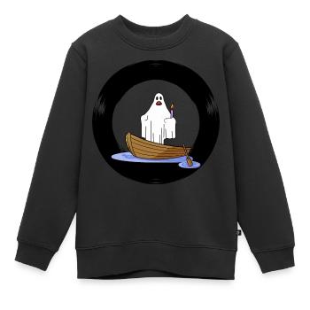 Geister Schiff Seefahrt Spuk Gespenst Halloween - Kinder Premium Organic Sweatshirt - Schwarz - Vorne - AI Model Kid Female (0cm)