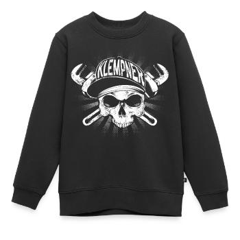 Klempner - Kinder Premium Organic Sweatshirt - Schwarz - Vorne - AI Model Kid Female (0cm)