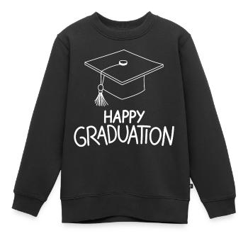 Abschluss Universität Examen - Kinder Premium Organic Sweatshirt - Schwarz - Vorne - AI Model Kid Female (0cm)