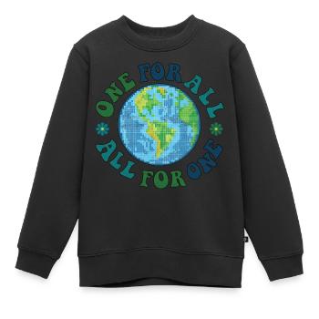 Un pour tous, tous pour un - Rétro - Sweat Premium enfant bio - noir - Devant - AI Model Kid Female (0cm)