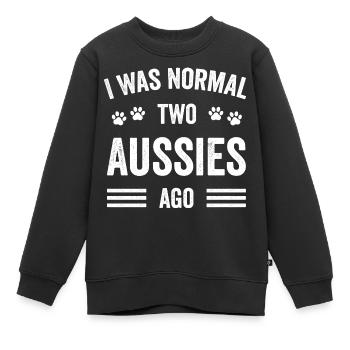 Ich war normal vor zwei Doggen Dogge - Kinder Premium Organic Sweatshirt - Schwarz - Vorne - AI Model Kid Female (0cm)