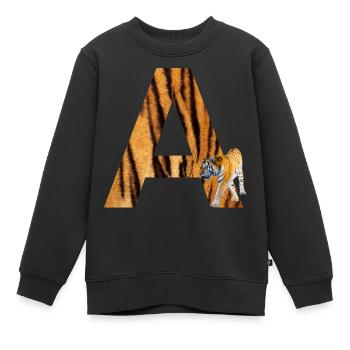 tiger a - Kinder Premium Organic Sweatshirt - Schwarz - Vorne - AI Model Kid Female (0cm)