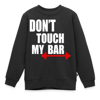 Dont touch my bar - Kinder Premium Organic Sweatshirt - Schwarz - Vorne - AI Model Kid Female (0cm)