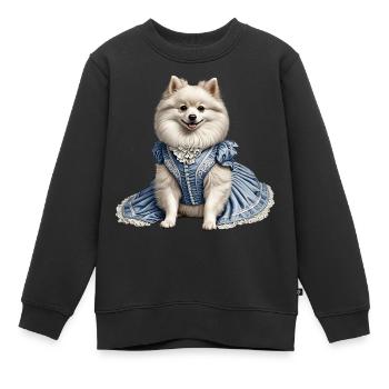 Chien noble - Sweat Premium enfant bio - noir - Devant - AI Model Kid Female (0cm)