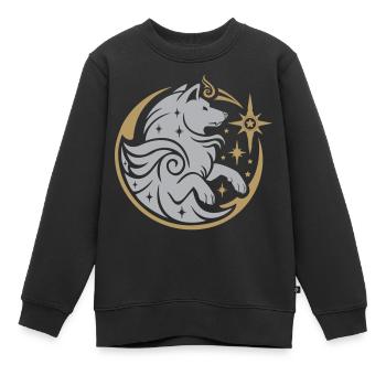 Stellgalou Spirit - 2 anpassbare Farben - Kinder Premium Organic Sweatshirt - Schwarz - Vorne - AI Model Kid Female (0cm)