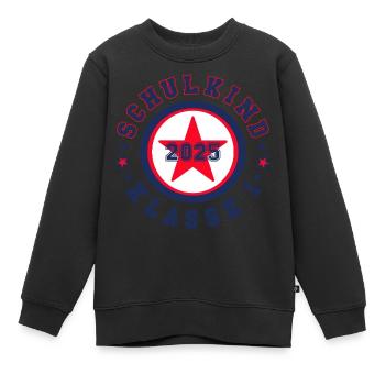 Schulkind 2025 - Klasse 1 Einschulung - Kinder Premium Organic Sweatshirt - Schwarz - Vorne - AI Model Kid Female (0cm)