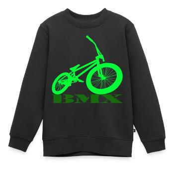 BMX Rad - Kinder Premium Organic Sweatshirt - Schwarz - Vorne - AI Model Kid Female (0cm)