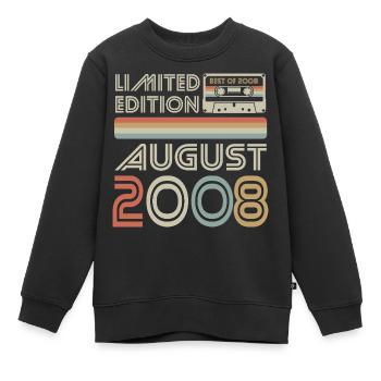 Kassette | Best of August 2008 | Limited Edition - Kinder Premium Organic Sweatshirt - Schwarz - Vorne - AI Model Kid Female (0cm)