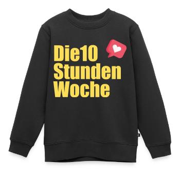 die 10 Stunden Woche Logo - Kinder Premium Organic Sweatshirt - Schwarz - Vorne - AI Model Kid Female (0cm)