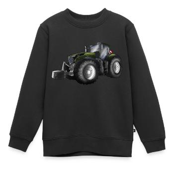 TRACTEUR - Sweat Premium enfant bio - noir - Devant - AI Model Kid Female (0cm)