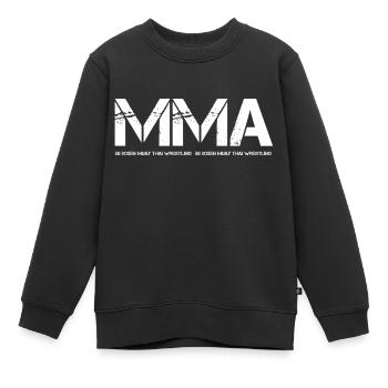 MMA - Sweat Premium enfant bio - noir - Devant - AI Model Kid Female (0cm)