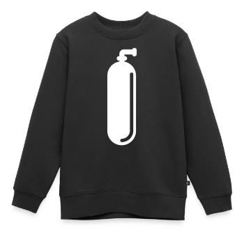Sauerstoff Tauchen symbol - Kinder Premium Organic Sweatshirt - Schwarz - Vorne - AI Model Kid Female (0cm)