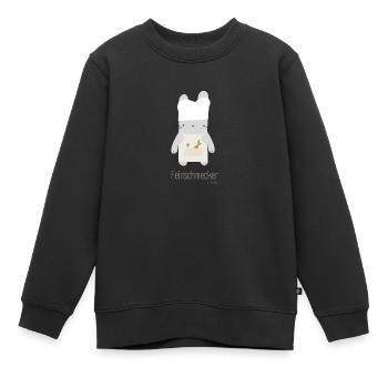 Feinschmecker Hase – Süßes Kochmotiv - Kinder Premium Organic Sweatshirt - Schwarz - Vorne - AI Model Kid Female (0cm)