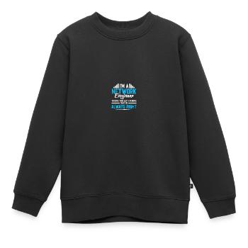 Ingénieur réseau en technologie des réseaux informatiques - Sweat Premium enfant bio - noir - Devant - AI Model Kid Female (0cm)