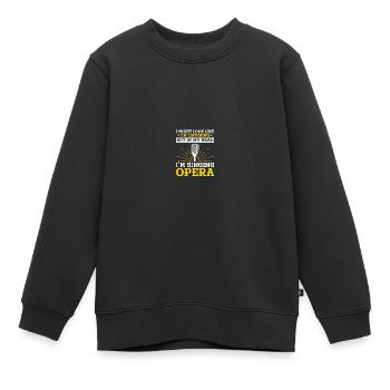 Musik Musical Chor Oper Sängerin - Kinder Premium Organic Sweatshirt - Schwarz - Vorne - AI Model Kid Female (0cm)