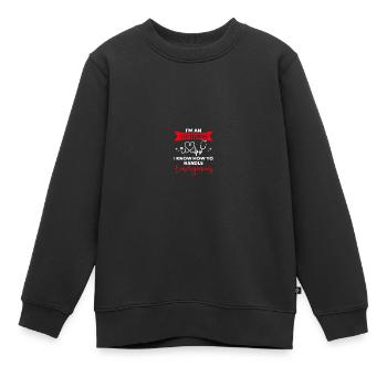 Soins intensifs infirmiers - Sweat Premium enfant bio - noir - Devant - AI Model Kid Female (0cm)